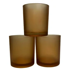 10 Pack Brown Frosted Glass Votive Tealight Candle Holders House Party Cenrepiece Xmas Wedding Decor Glass Candlestick Party Decorations Bridal Valentines Event