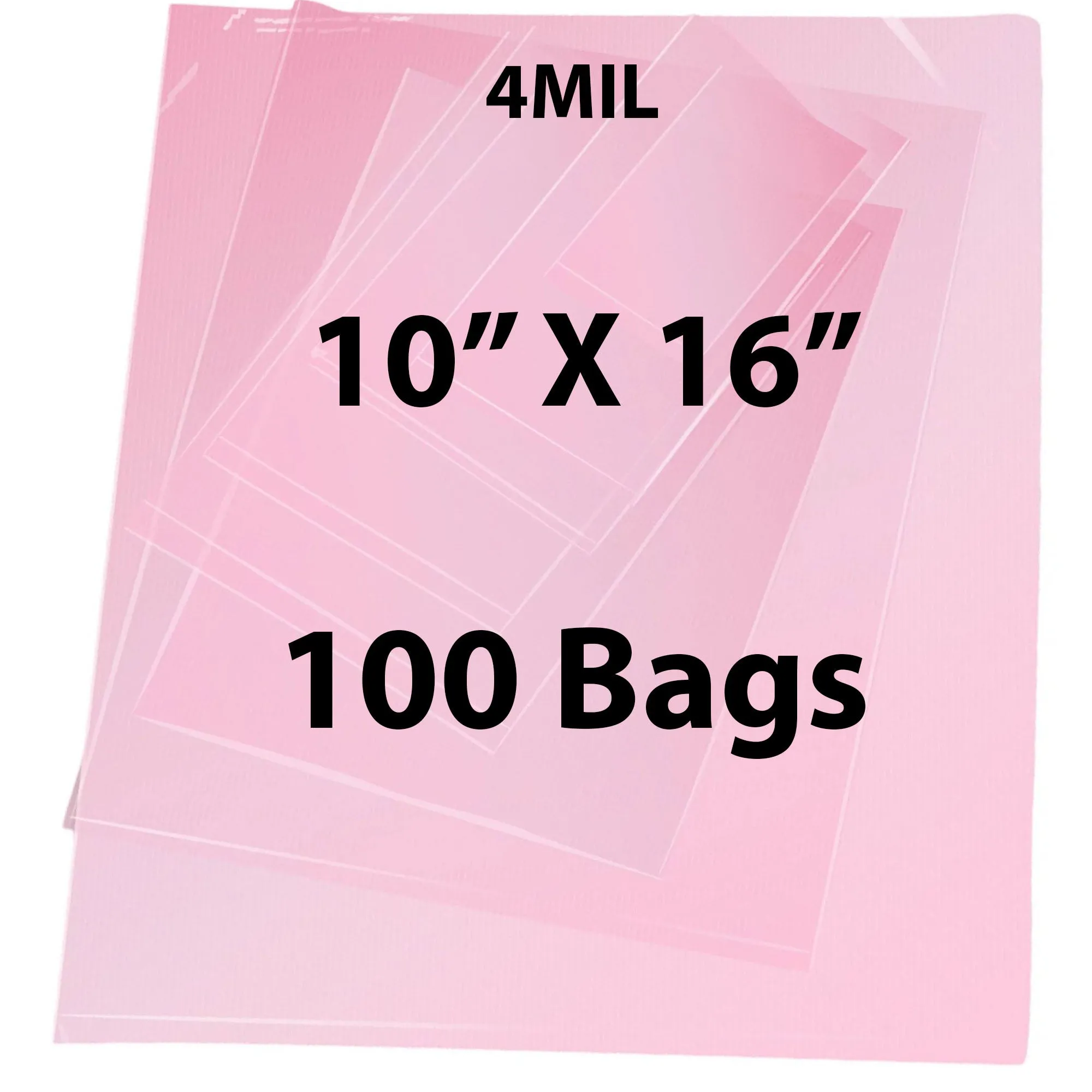 10X16 inches Pink Anti Static Bags 4 Mil Flat