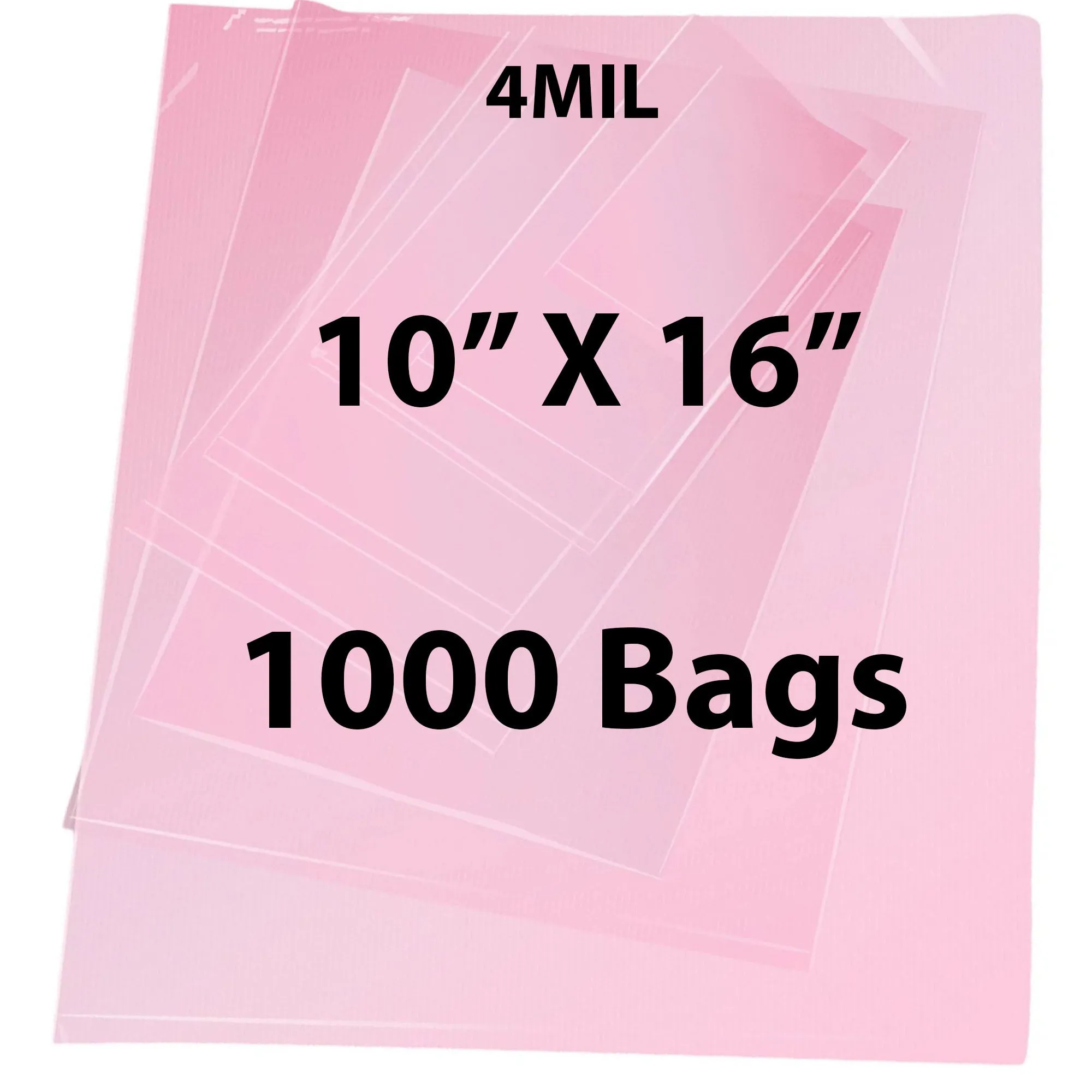 10X16 inches Pink Anti Static Bags 4 Mil Flat