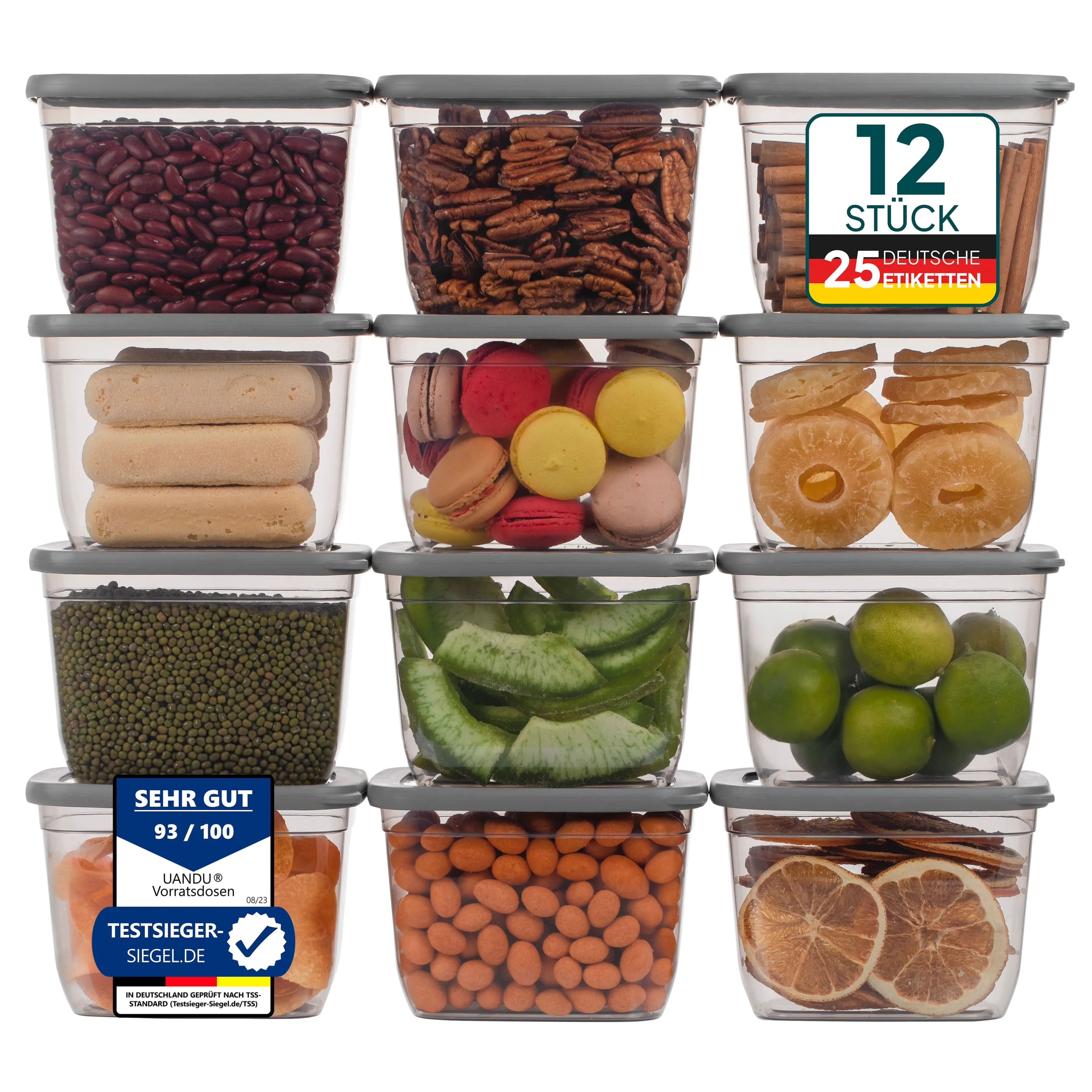 12x1300 - Vorratsdosen mit Deckel