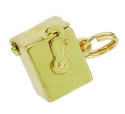 14 Karat Gold Movable Jack in the Box Charm Pendant