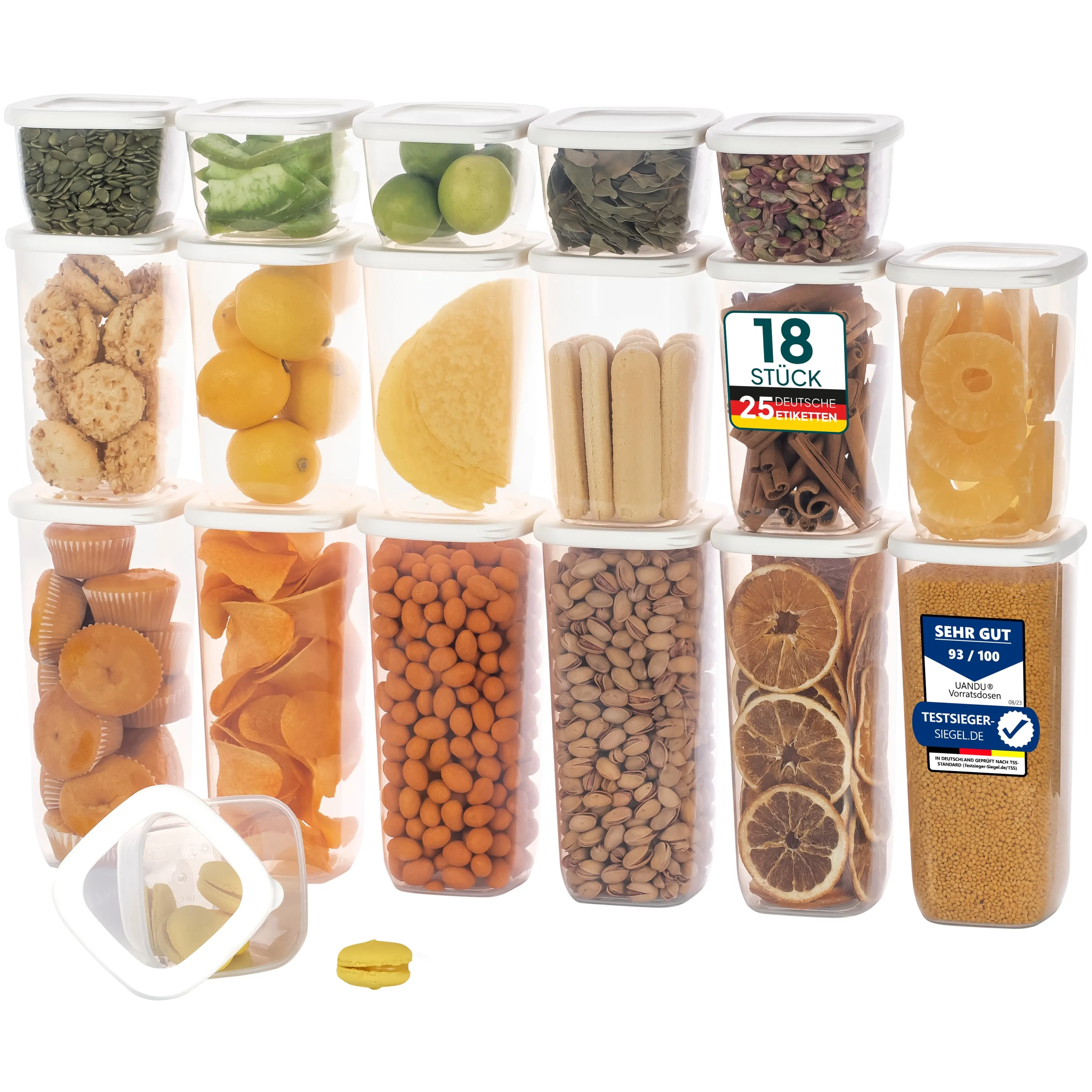 18 Mix - Vorratsdosen mit Deckel