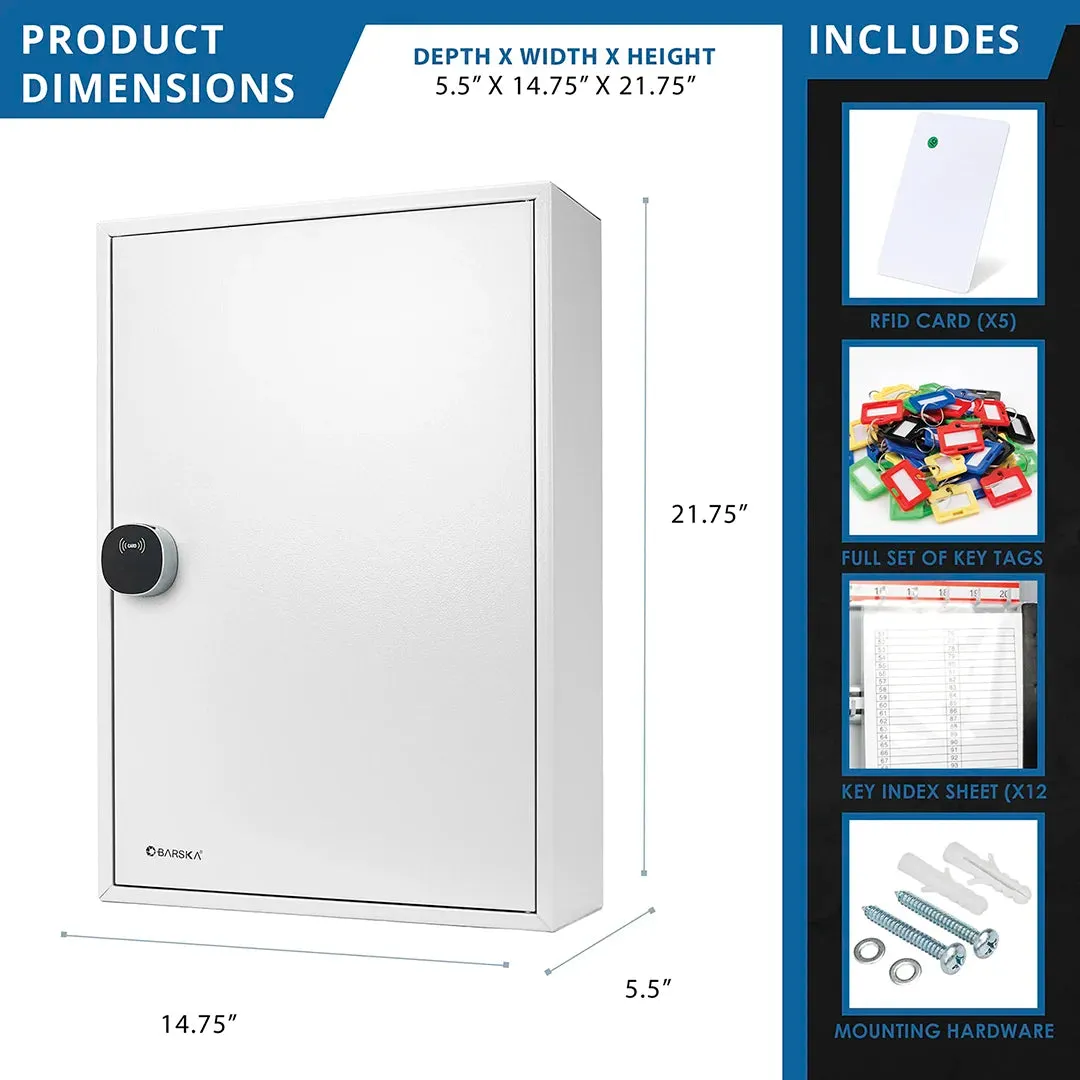 200 Capacity Adjustable Key Cabinet with RFID Lock | CB13716