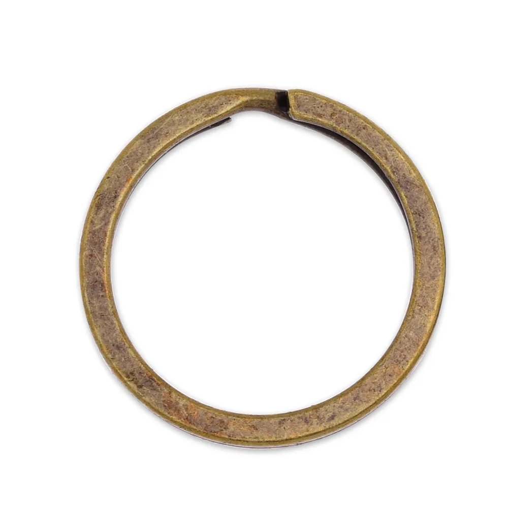 20mm Iron Flat Keychain Ring Clasps Round Keychain Ring Connector Split Ring DIY Key Chain antique bronze 50 pcs 10182908