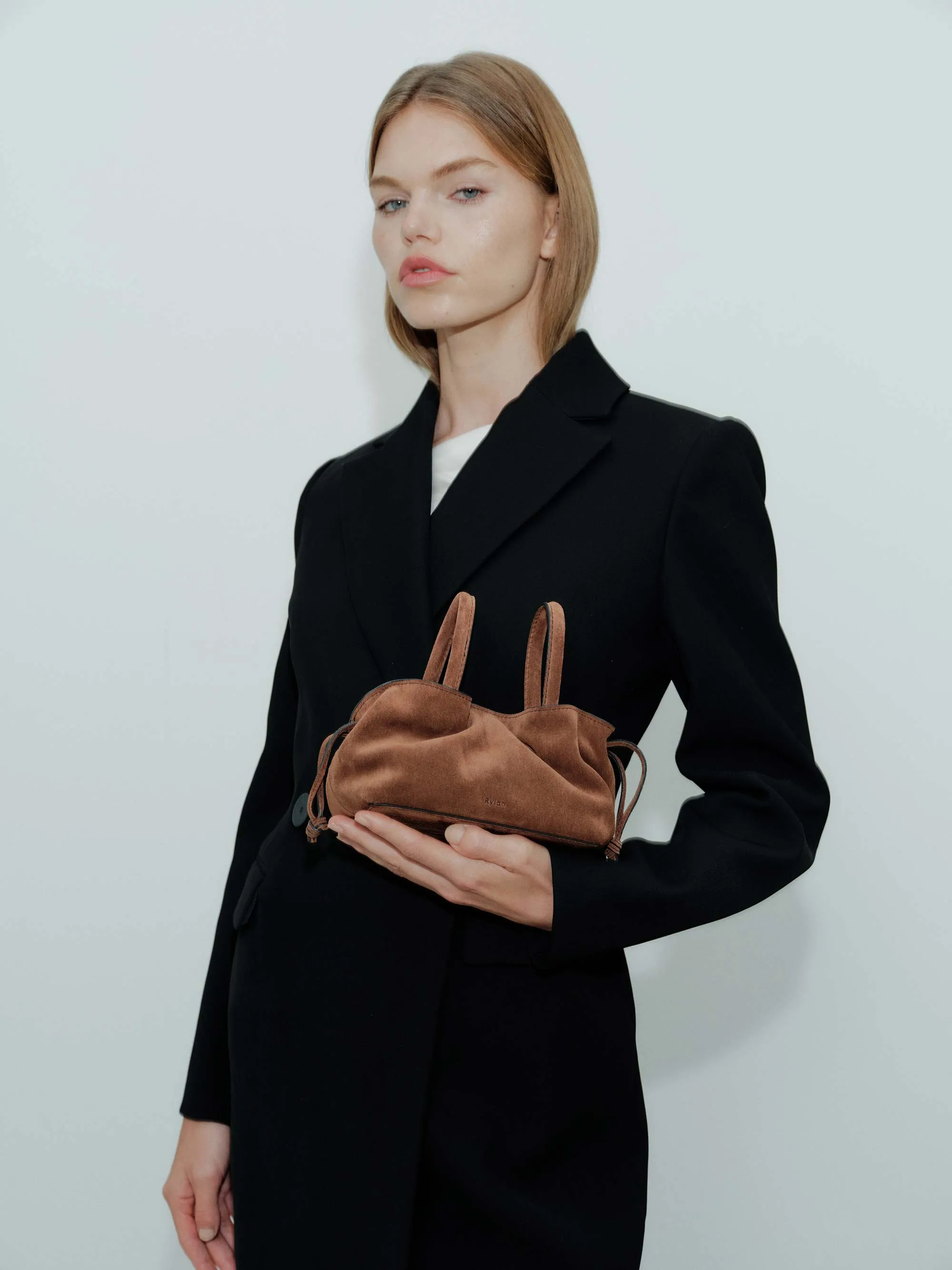 21.55 Brown Suede Mila Mini Tote