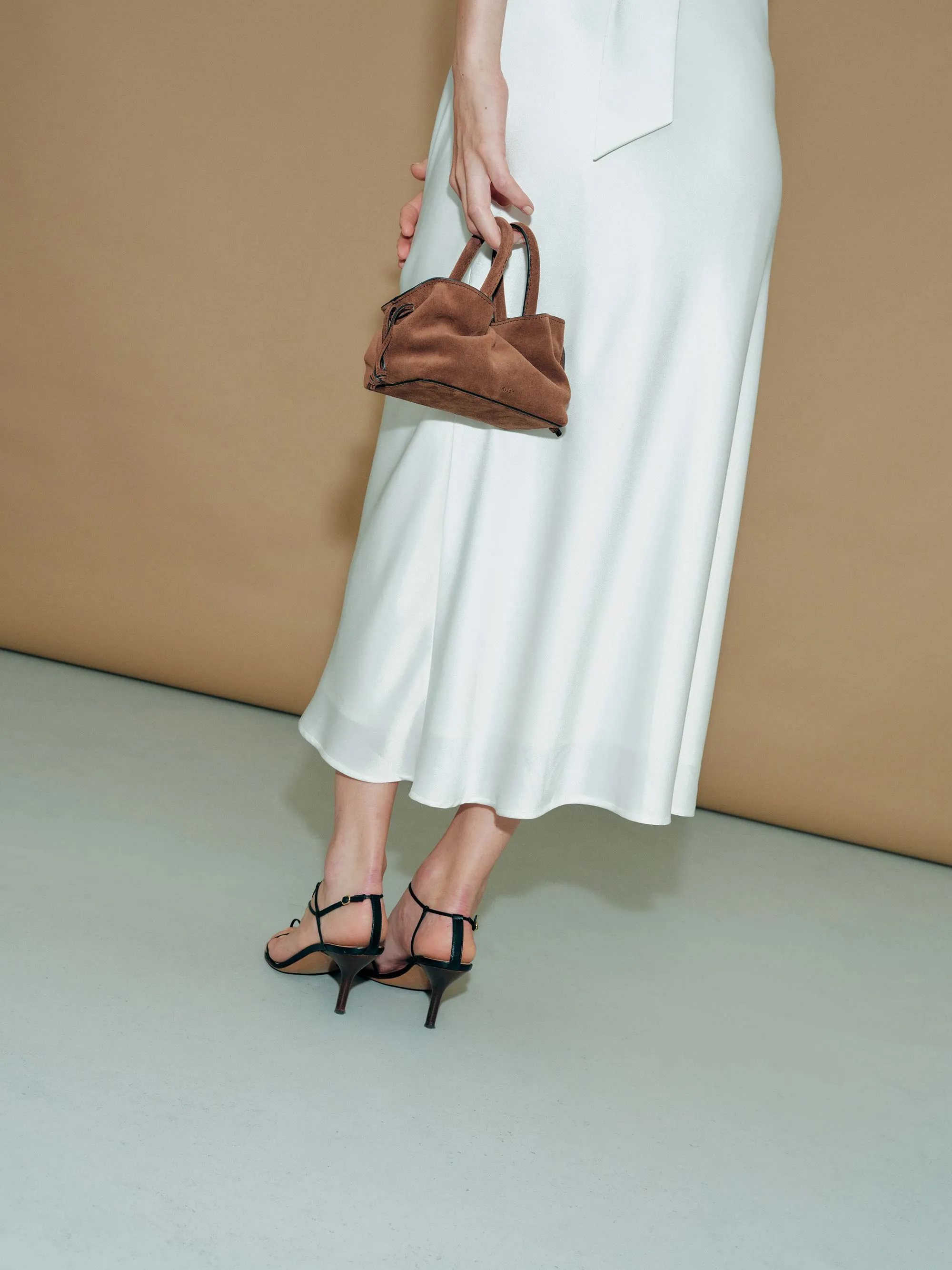 21.55 Brown Suede Mila Mini Tote