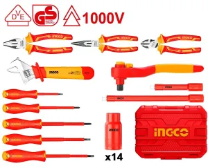 26 Pcs Industrial Insulated Hand Tool Set 1000v, VDE/GS  HKITH2601