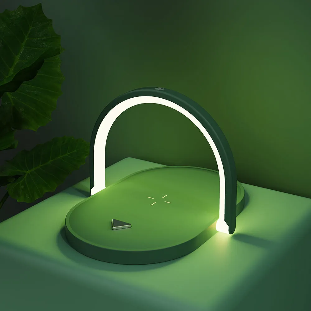3-in-1 Foldable Wireless Charger & Night Light - Stonego LED Reading Table Lamp with 15W Fast Charging