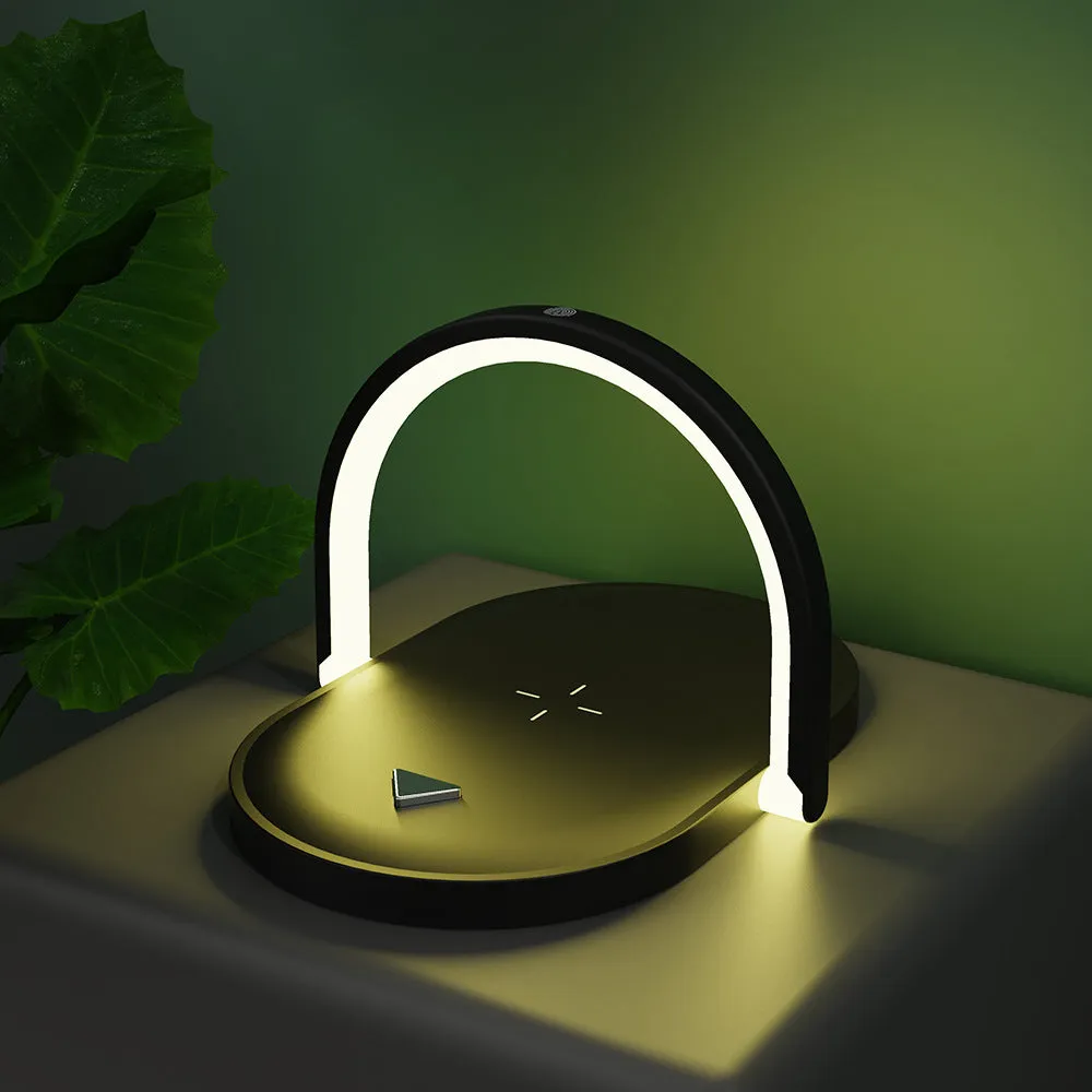 3-in-1 Foldable Wireless Charger & Night Light - Stonego LED Reading Table Lamp with 15W Fast Charging