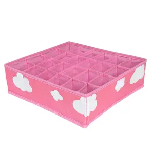 3 in 1 Pink Storage Boxes Organizer for Underwear Bra Folding Closet Drawer Divider Boxes for Ties Socks Bra Underwear Organizer