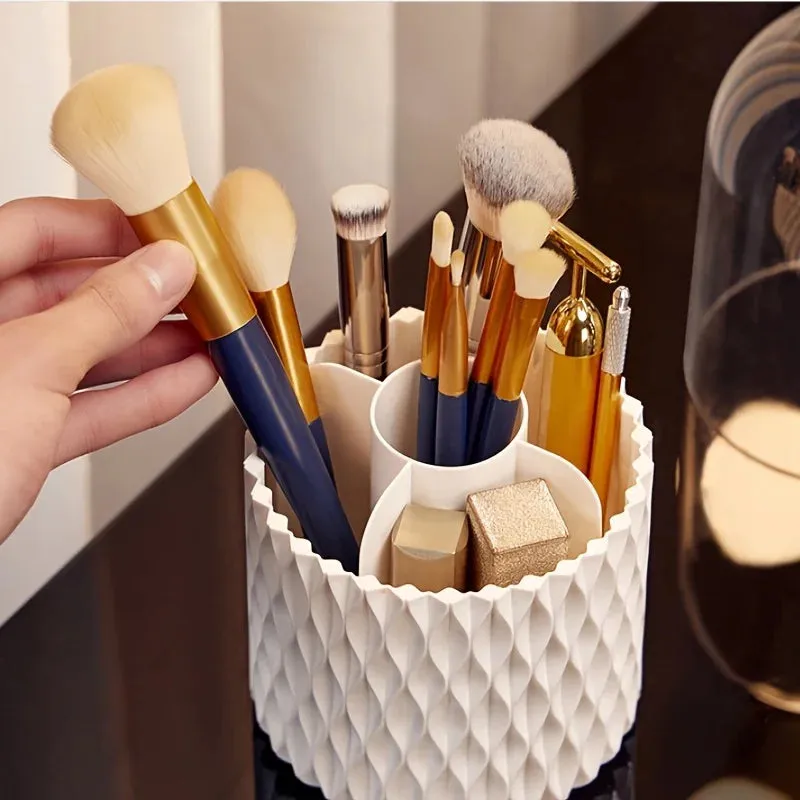 360 Rotating Makeup Brush Holder Organizer