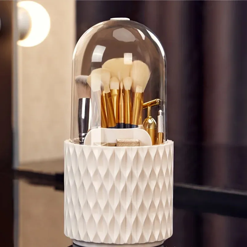360 Rotating Makeup Brush Holder Organizer