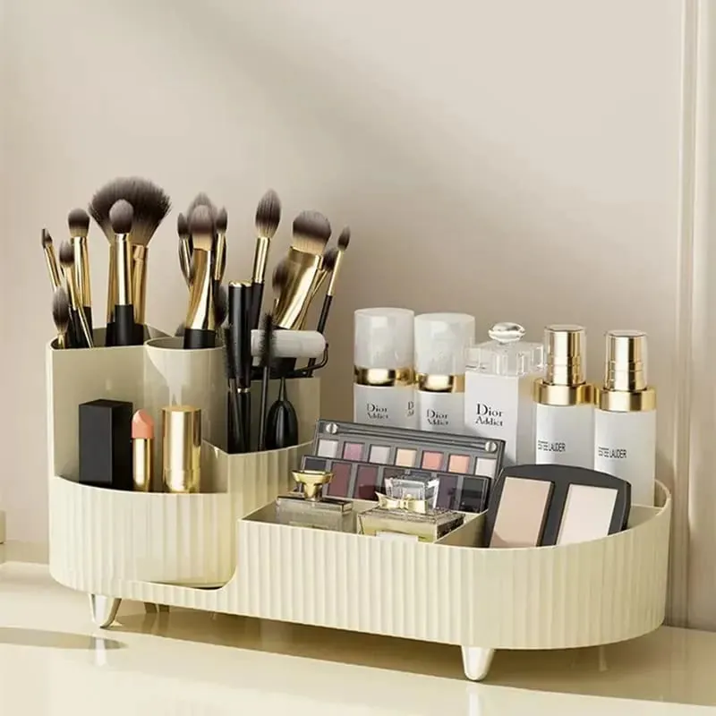360° Rotating Makeup Organizer  Brush Holder