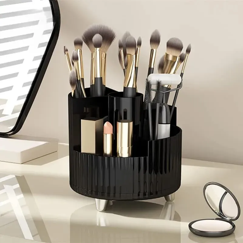 360° Rotating Makeup Organizer  Brush Holder