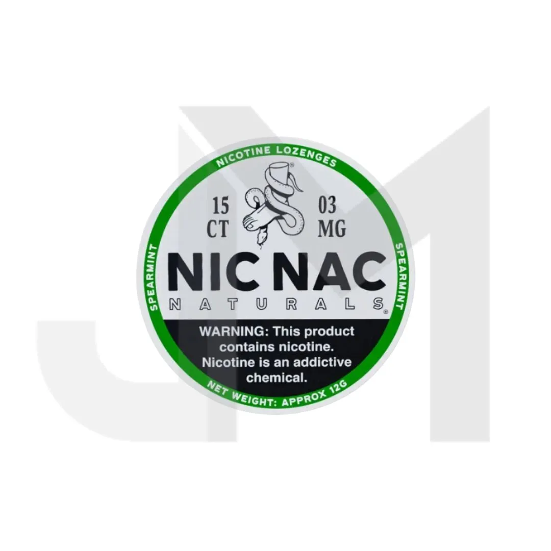 3mg Nic Nac Naturals Nicotine - 15 Lozenge Tablets