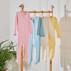 4- Pack bamboo zipper footies