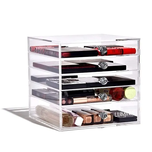 5 Drawer Clear Acrylic Makeup Organizer