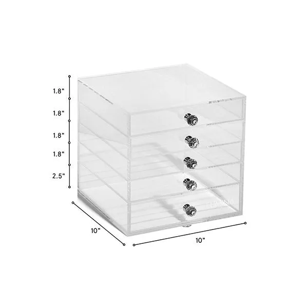 5 Drawer Clear Acrylic Makeup Organizer