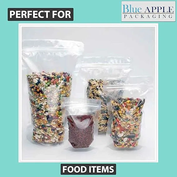 5X8   2.5 BG inches Clear Stand-Up Pouches with Hang Hole 2.7 mil