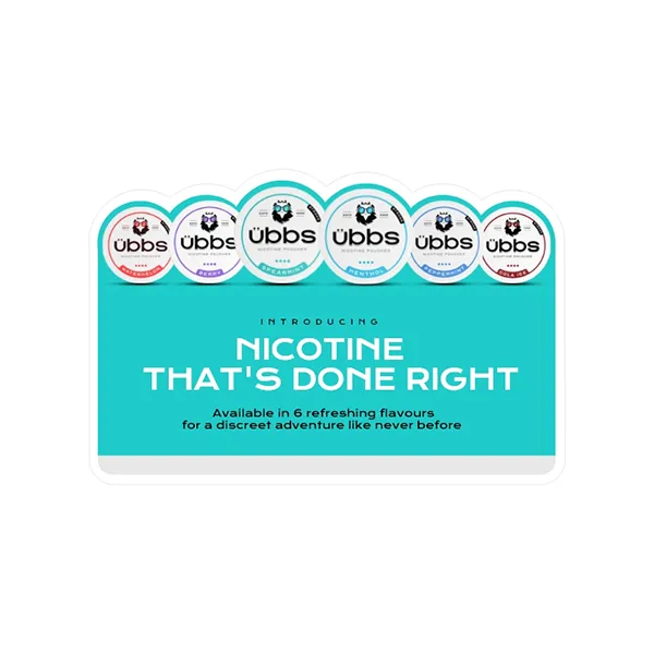 6mg 11mg 14mg Ubbs Nicotine Pouches CDU Bundle   120 Units Set