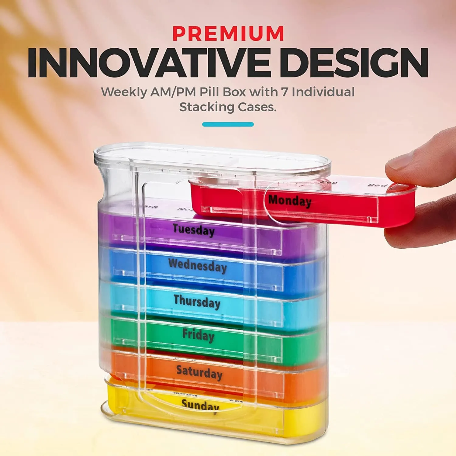 7 Day Stackable Pill Tower Organizer