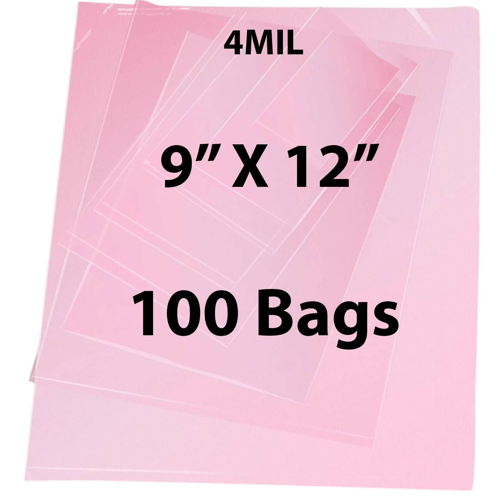 9X12 inches Pink Anti Static Bags 4 Mil Flat