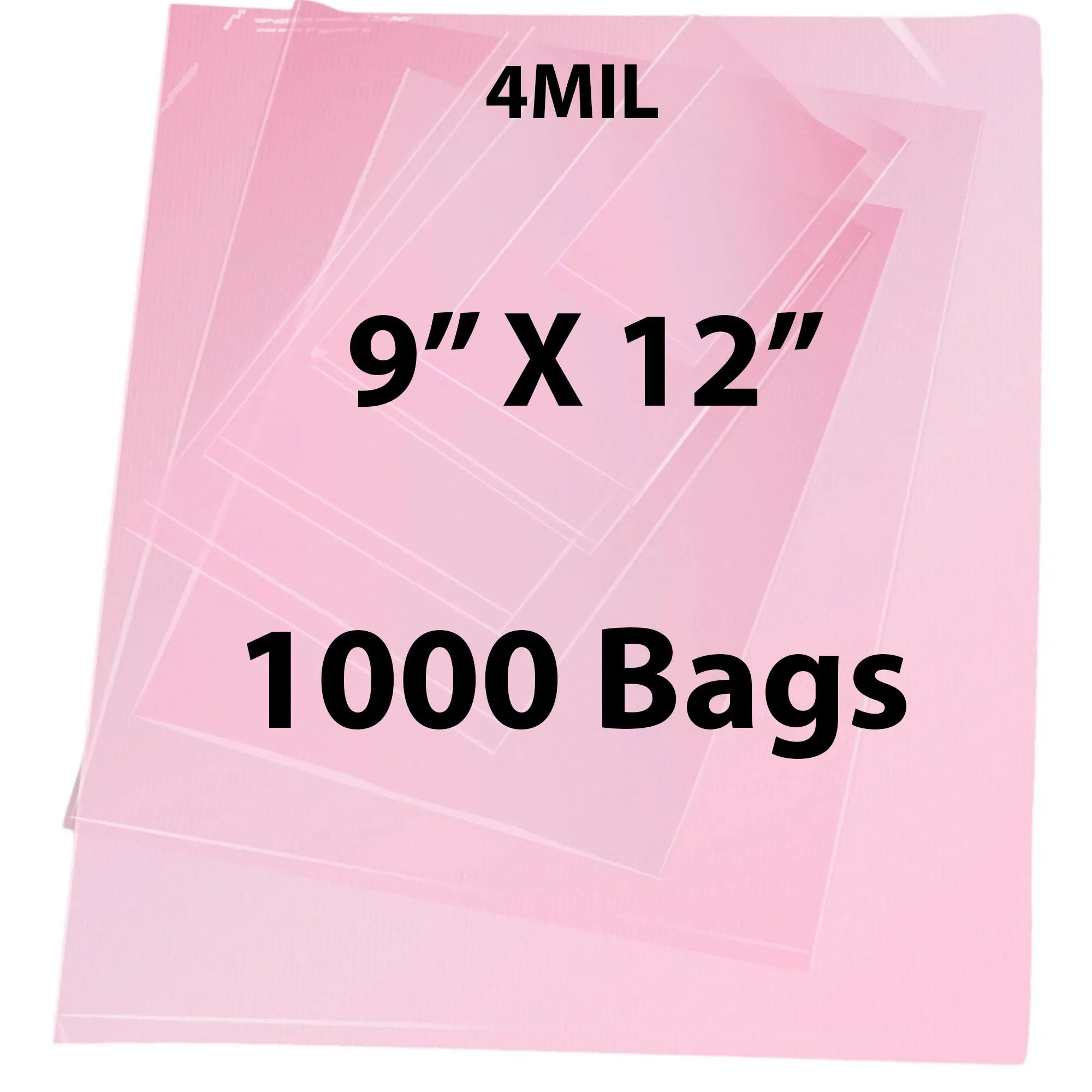 9X12 inches Pink Anti Static Bags 4 Mil Flat