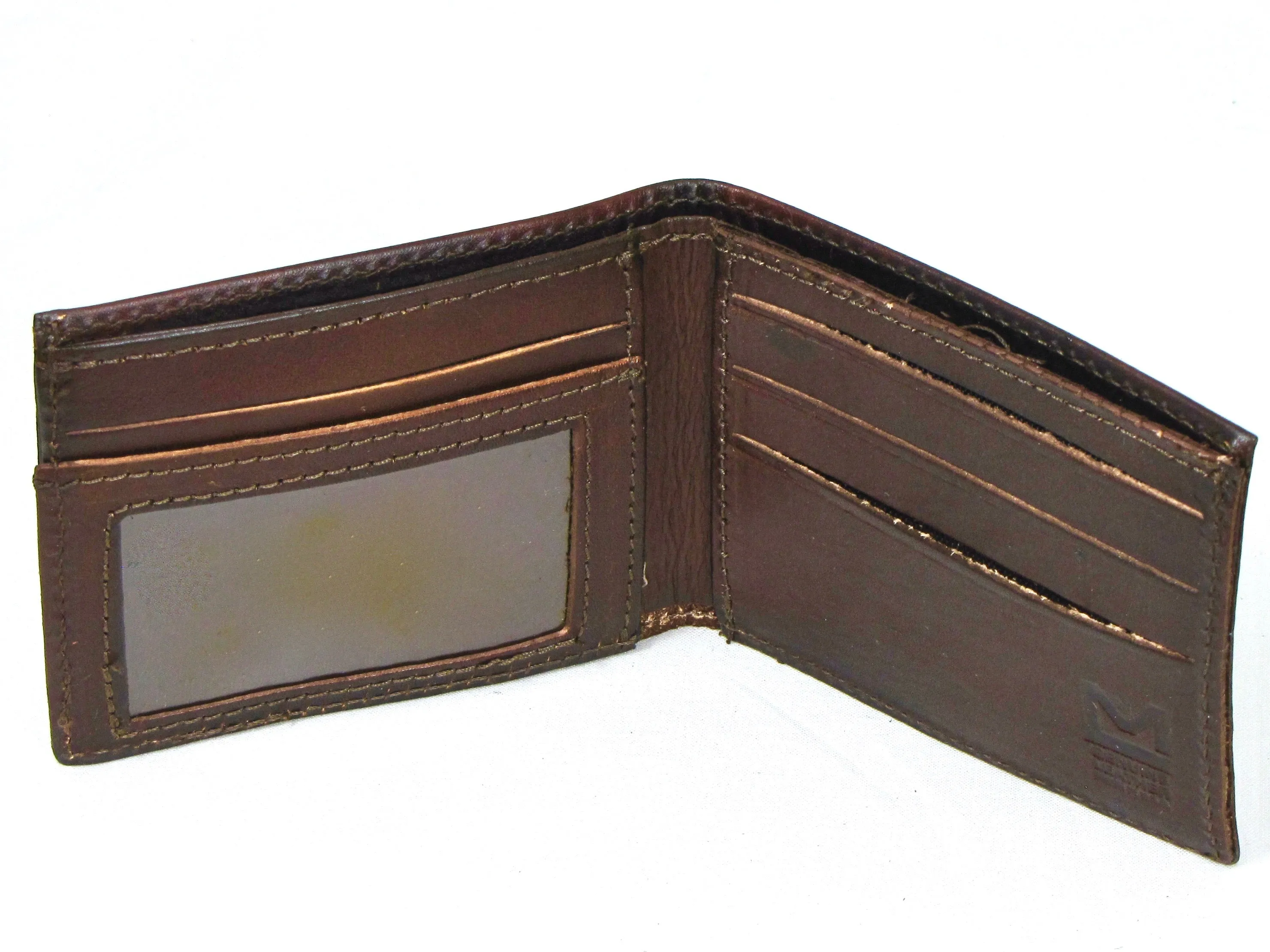 AB330-025Antique Finish Slim Billfold - Keep On Trucking