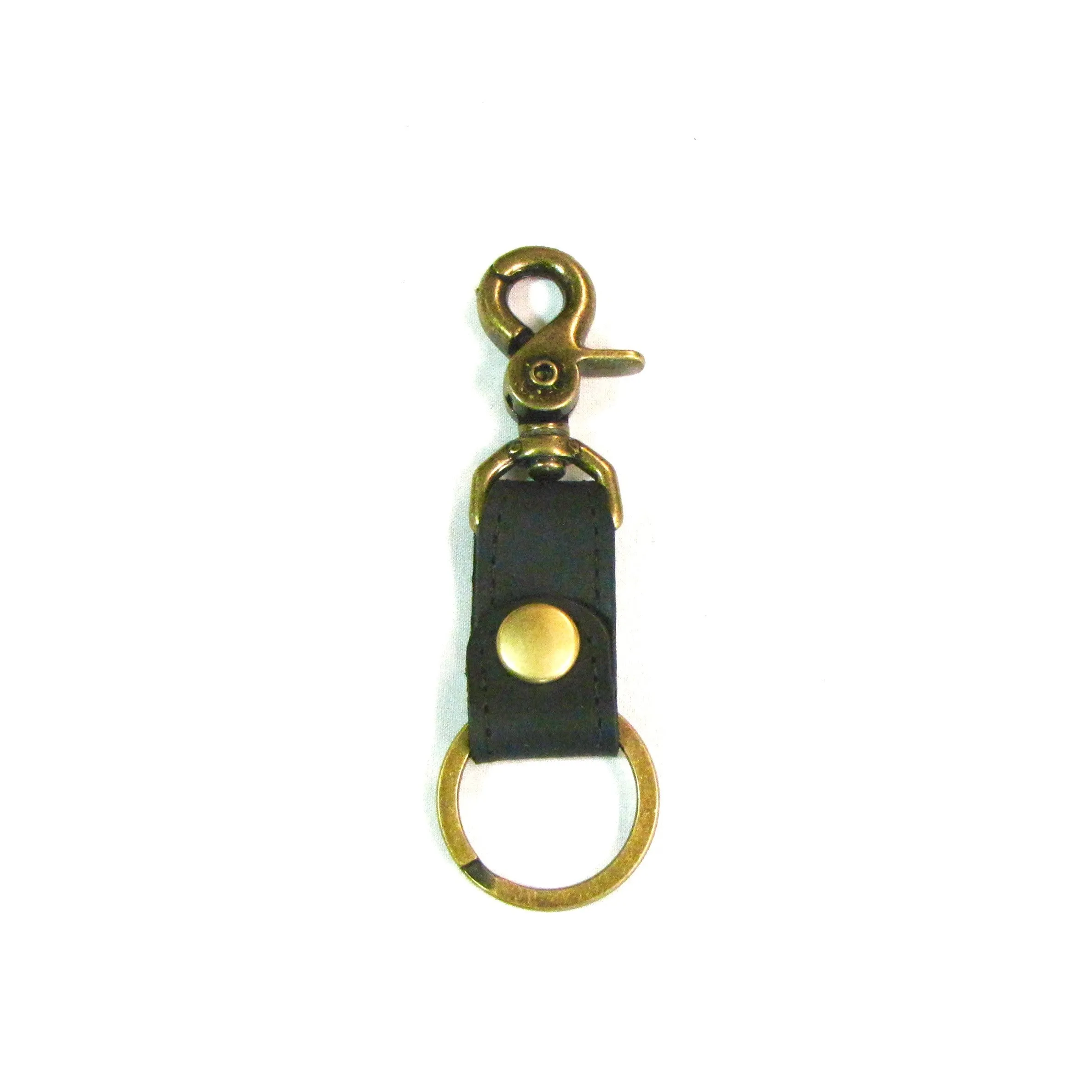 ABK60  Key Fob - Black w/ Brass