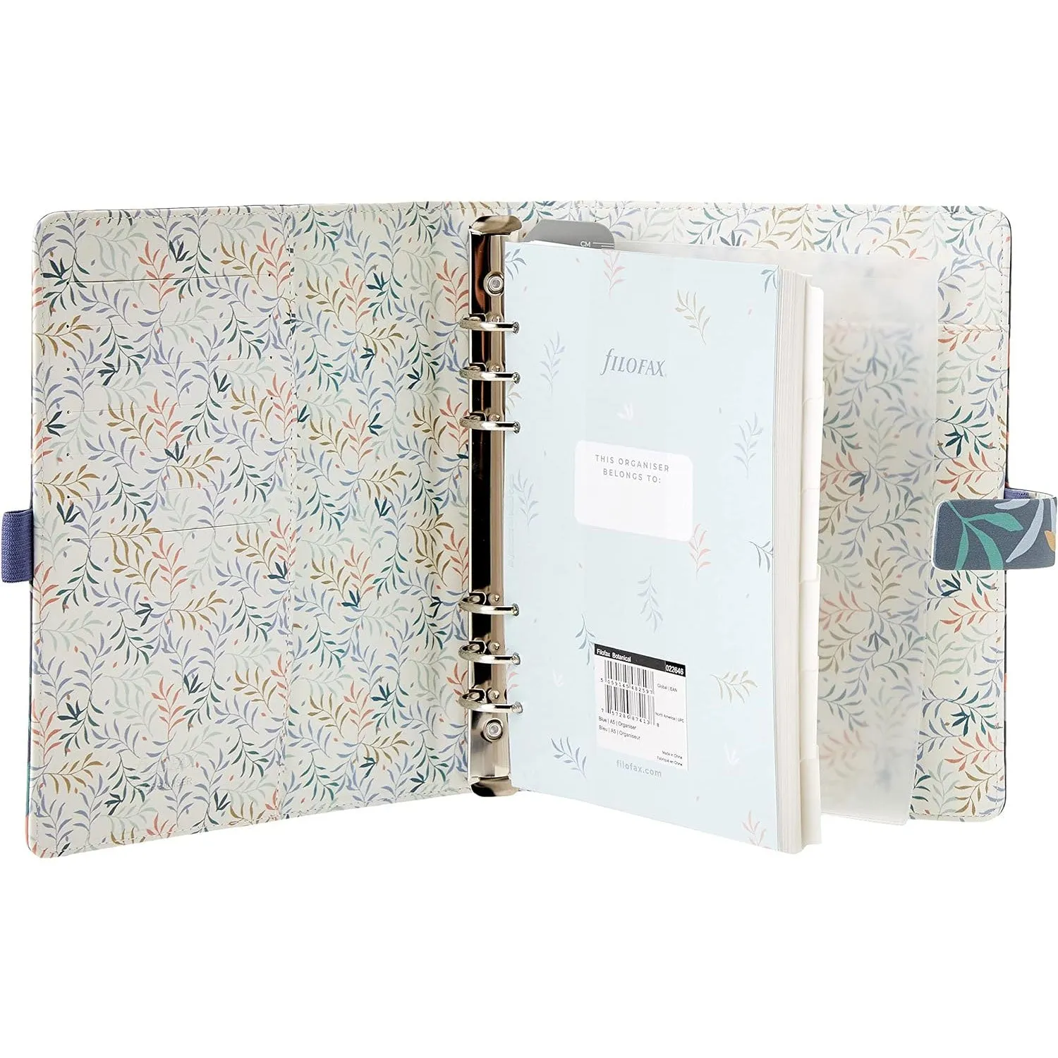 Agenda Organizer Filofax Non Datato Botanical Blu A5