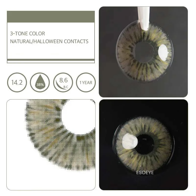 Angeles Green Colored Contact Lenses Yearly
