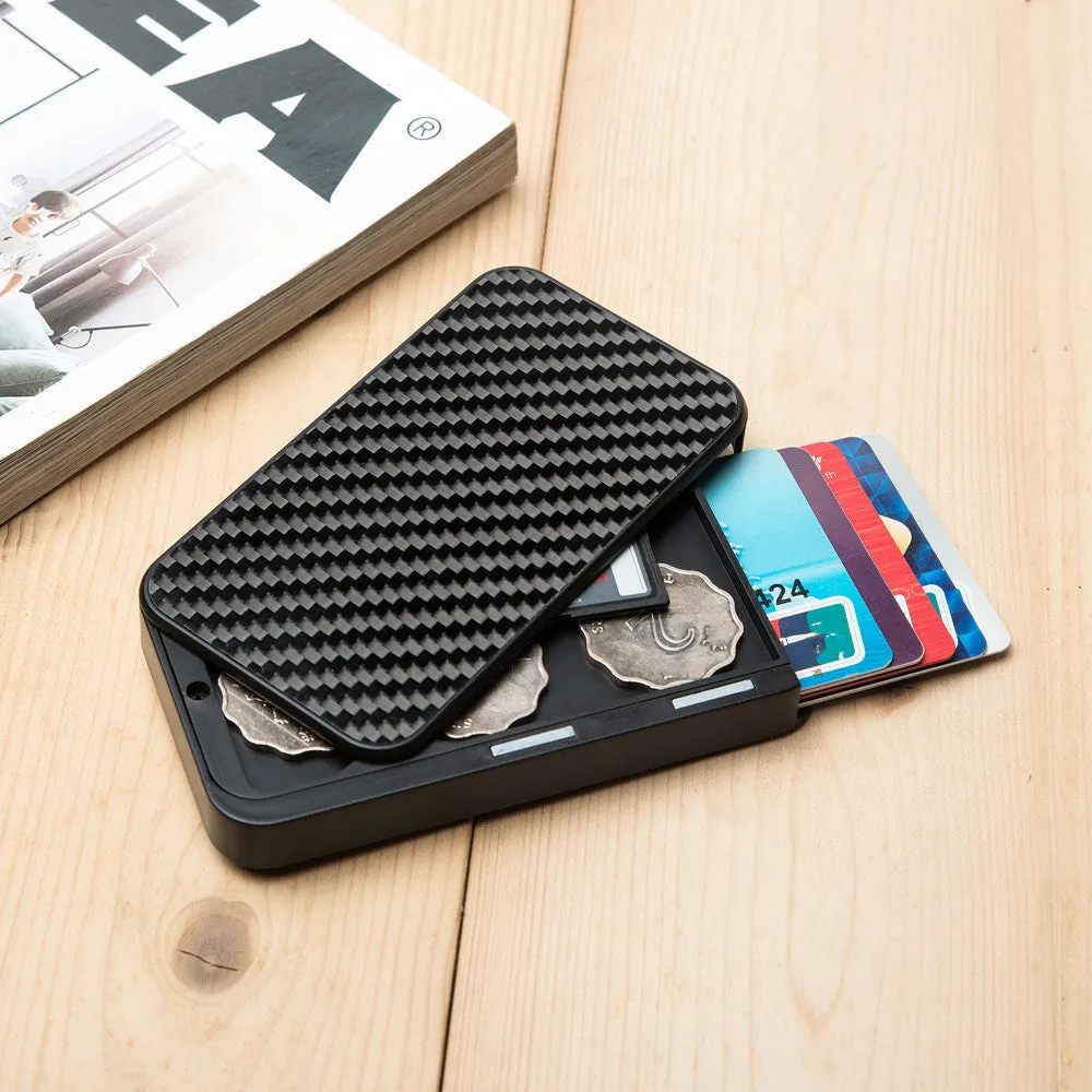 Anti-theft brush degaussing bank card holder