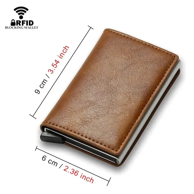 Anti Thief Rfid Credit Card Holder Smart Minimalist Wallet Pocket Men