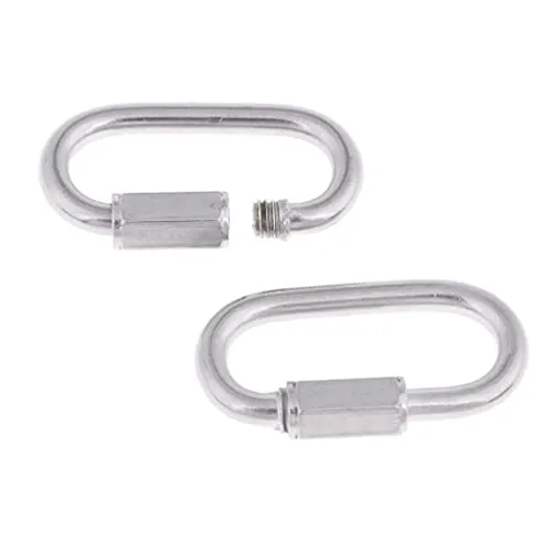 ATORSE 2 Pieces Scuba Diving Dive 316 Stainless Steel Quick Link Clip Snap Carabiner Hook Connector Gear Accessories - Strong & Durable