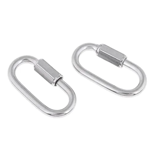 ATORSE 2 Pieces Scuba Diving Dive 316 Stainless Steel Quick Link Clip Snap Carabiner Hook Connector Gear Accessories - Strong & Durable