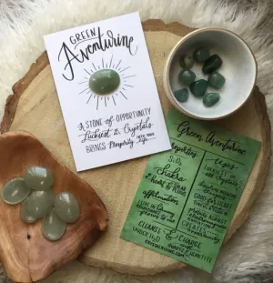 AVENTURINE STONE WITH INFO CARD