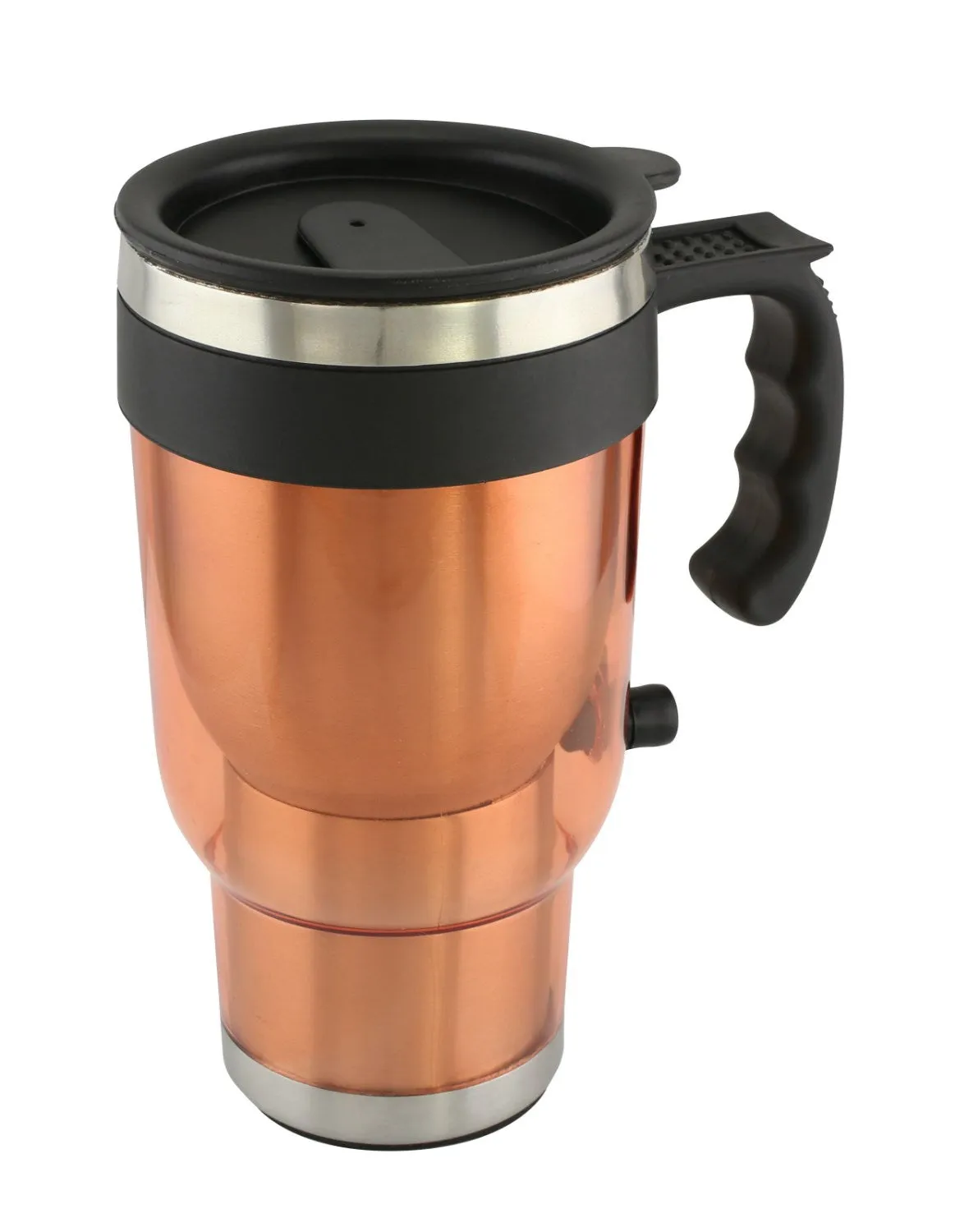Awesome Stainless Steel Heated Travel Mug with 12V Car Adaptor! 16 Ounce!