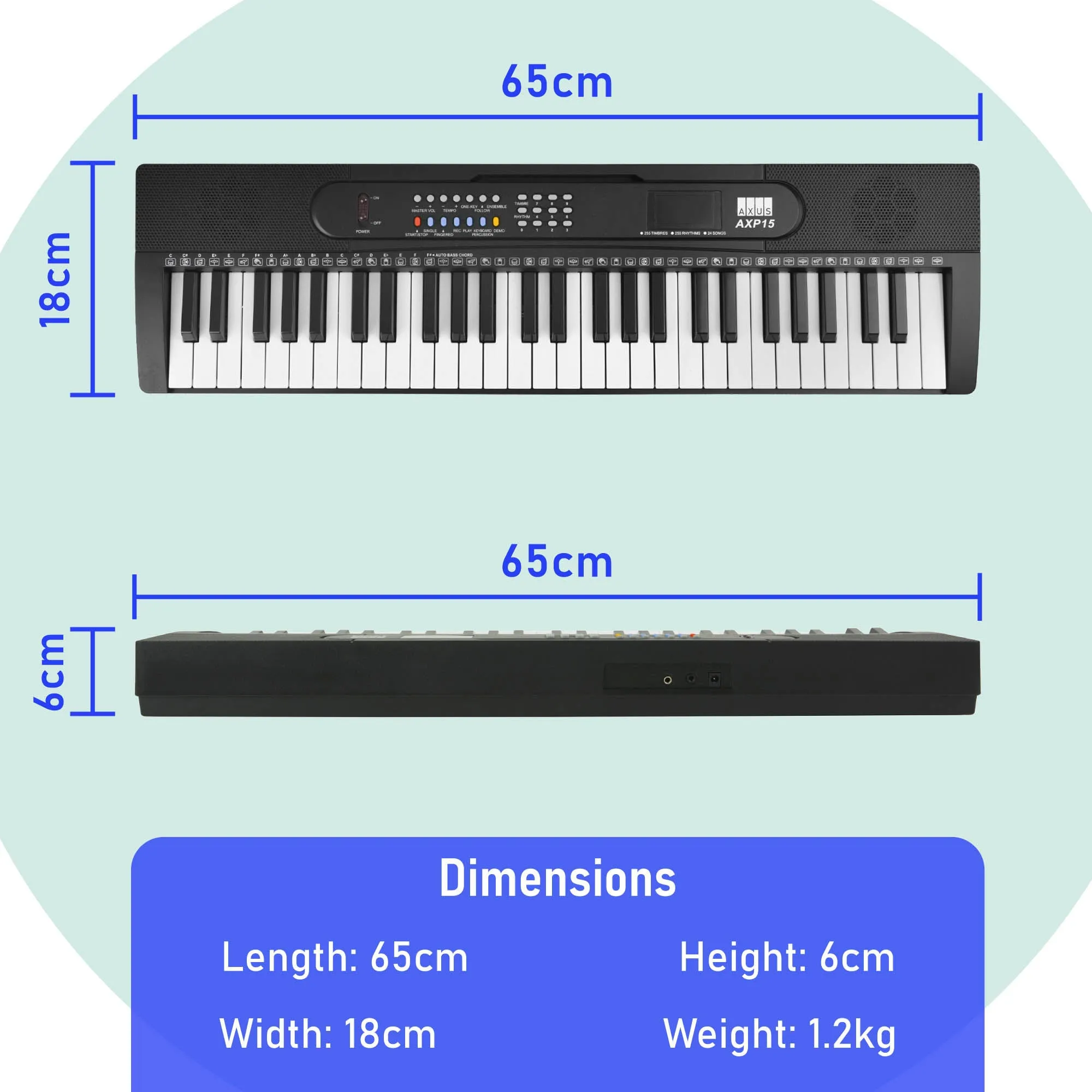 Axus AXP15 54 Key Portable Keyboard