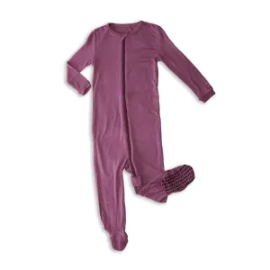 Baby's plum bamboo footed pajama