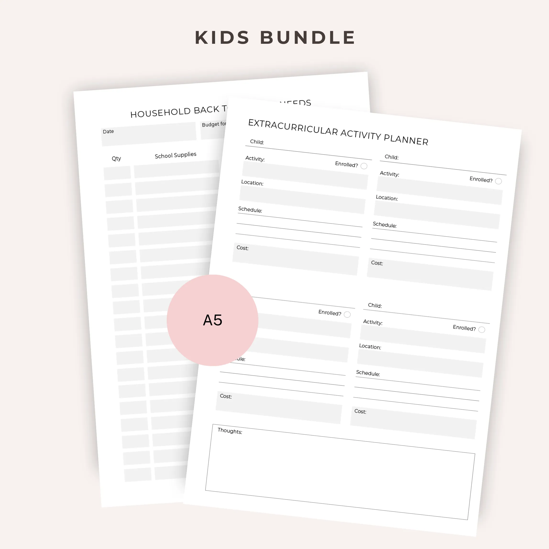 Back to School & Extracurricular Bundle