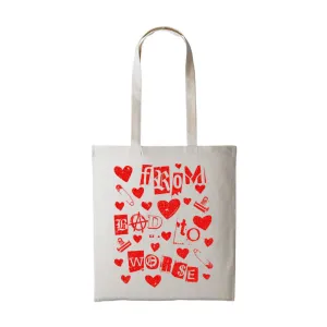 BAD TO WORSE WHITE TOTE BAG
