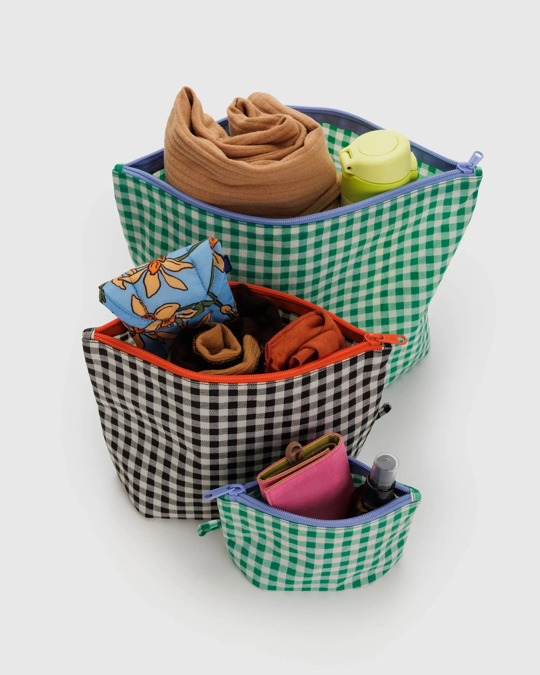 Baggu | Go Pouch Set | GINGHAM