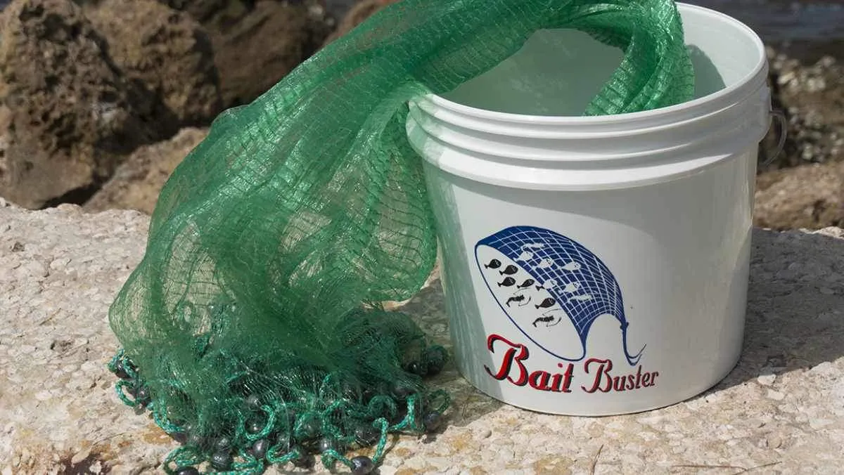 Bait Buster Bait Cast Nets CBT-BB6, 6 ft. Radius, 3/8" Sq. Mesh