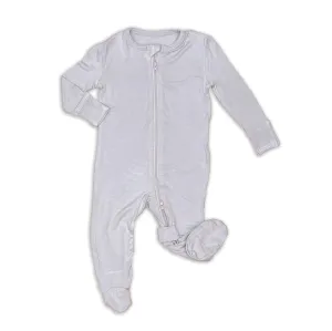 Bamboo Zip Up Footies - Shadow