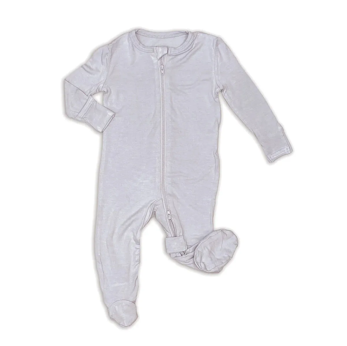 Bamboo Zip Up Footies - Shadow