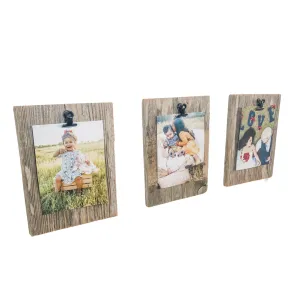 Barn Wood Photo Holder- Set of 3