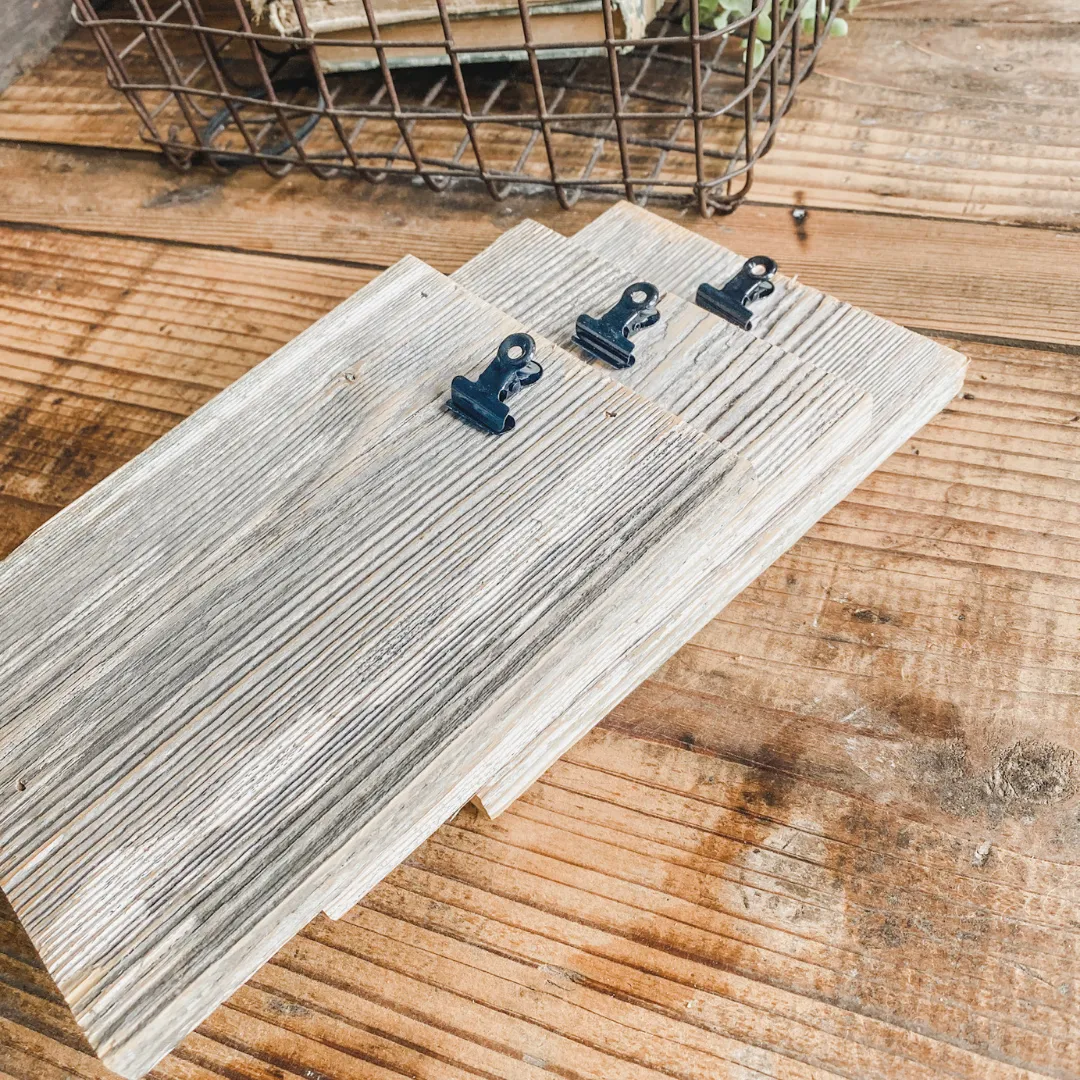 Barn Wood Photo Holder- Set of 3