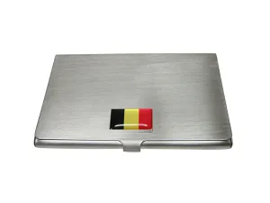 Belgium Flag Pendant Business Card Holder