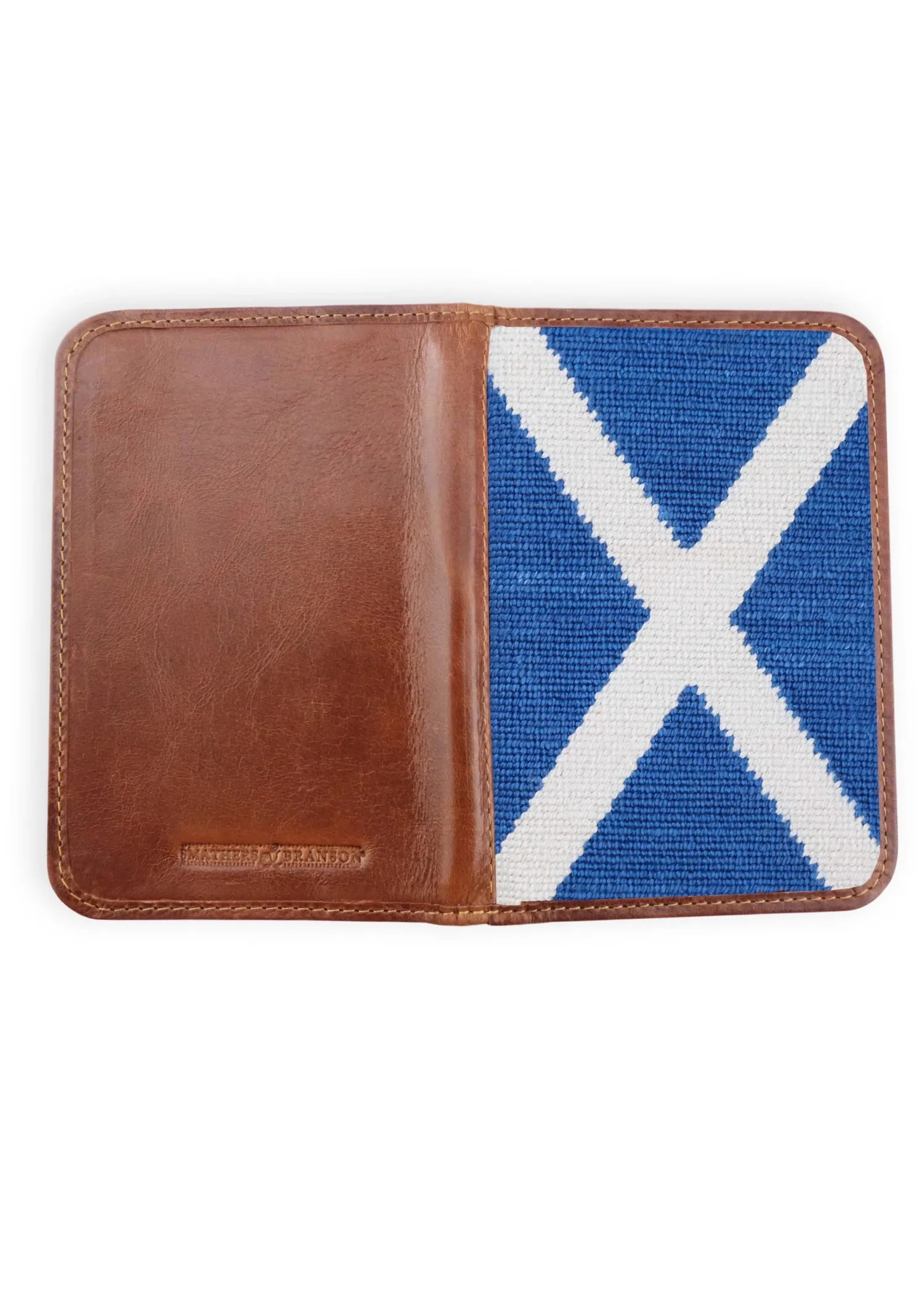 BIG SCOTTISH FLAG NEEDLEPOINT SCORECARD HOLDER