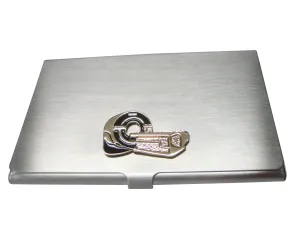 Black and Gold Toned Medical MRI Magnetic Resonance Imaging Machine Radiologist Business Card Holder